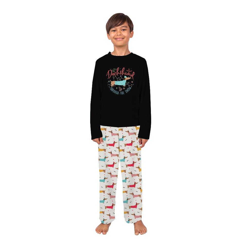 Family Matching Pajamas For Christmas Sayings Dachshund Through The Snow Family Matching Pajamas For Christmas Sayings Dachshund Through The Snow