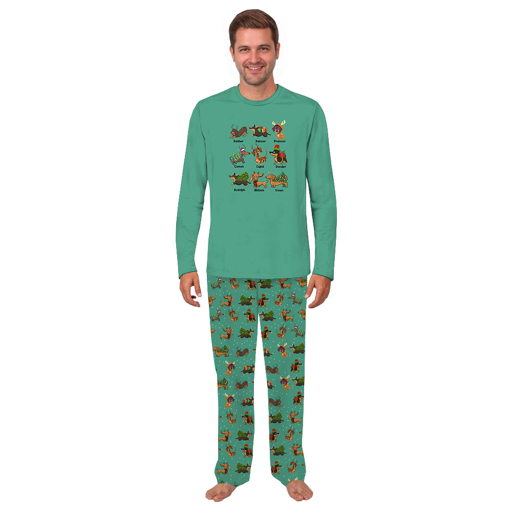 Dachshund Christmas Matching Dog And Owner Holiday Pajamas Dachshund Christmas Matching Dog And Owner Holiday Pajamas