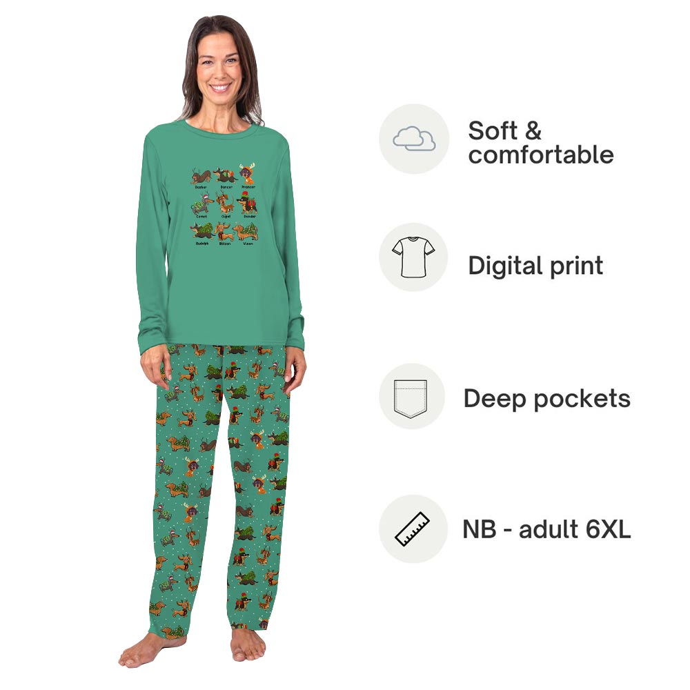 Dachshund Christmas Matching Dog And Owner Holiday Pajamas Dachshund Christmas Matching Dog And Owner Holiday Pajamas