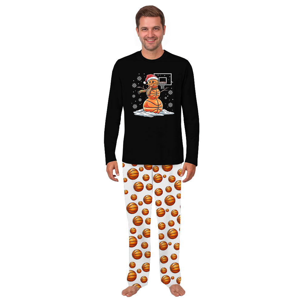 Unique Basketball Snowman Christmas Pajamas Sets Unique Basketball Snowman Christmas Pajamas Sets