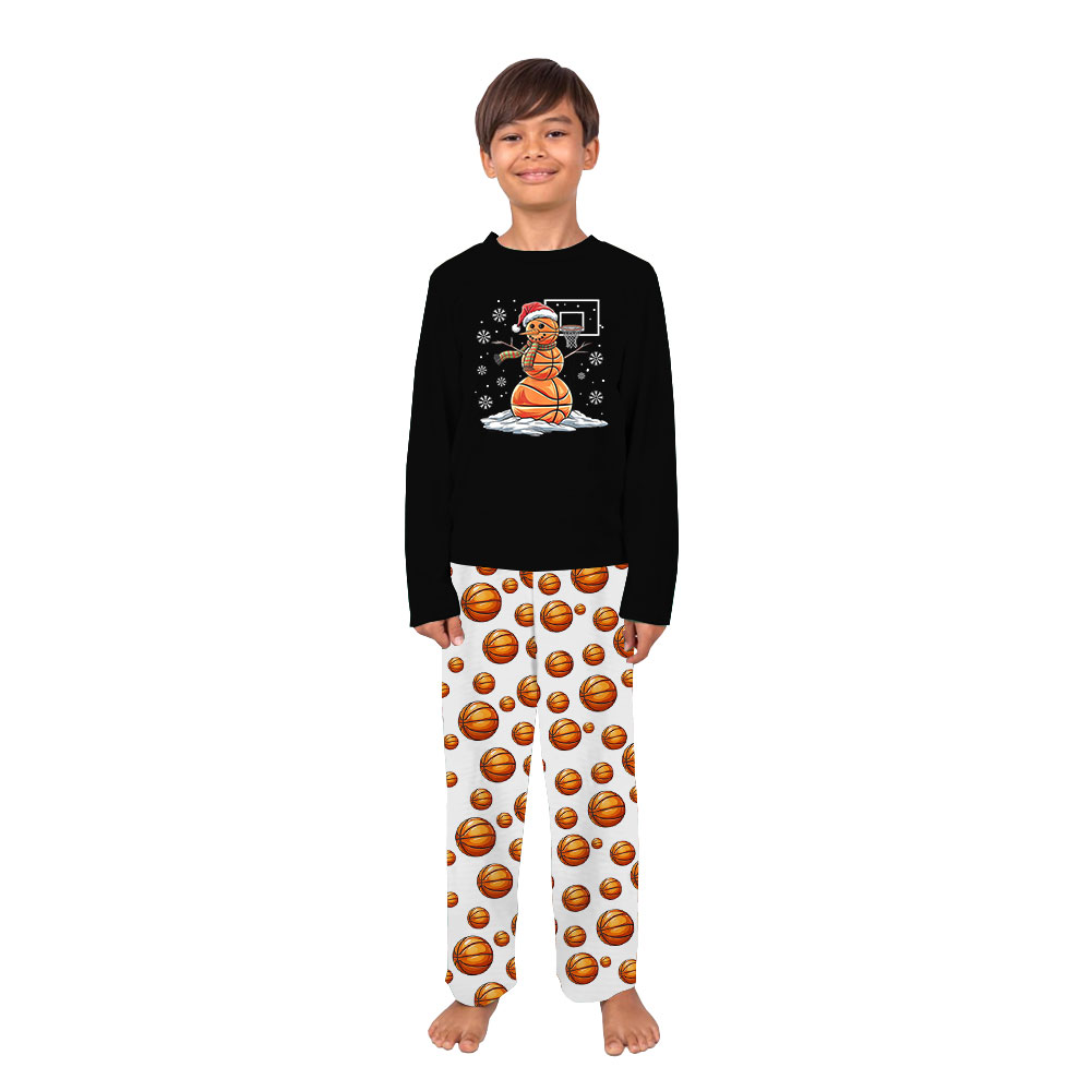 Unique Basketball Snowman Christmas Pajamas Sets Unique Basketball Snowman Christmas Pajamas Sets