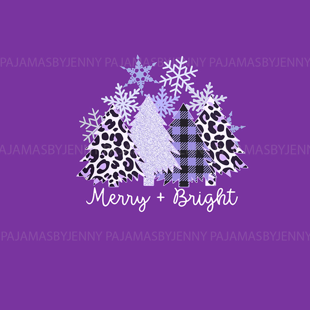Unique Merry Bright Purple Christmas Pajamas For Family Plaid Unique Merry Bright Purple Christmas Pajamas For Family Plaid