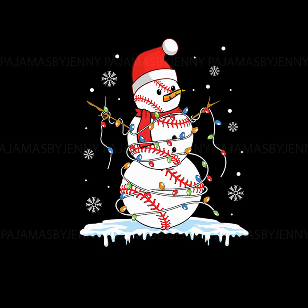 Festive Baseball Snowman Christmas Pajamas For Family Festive Baseball Snowman Christmas Pajamas For Family