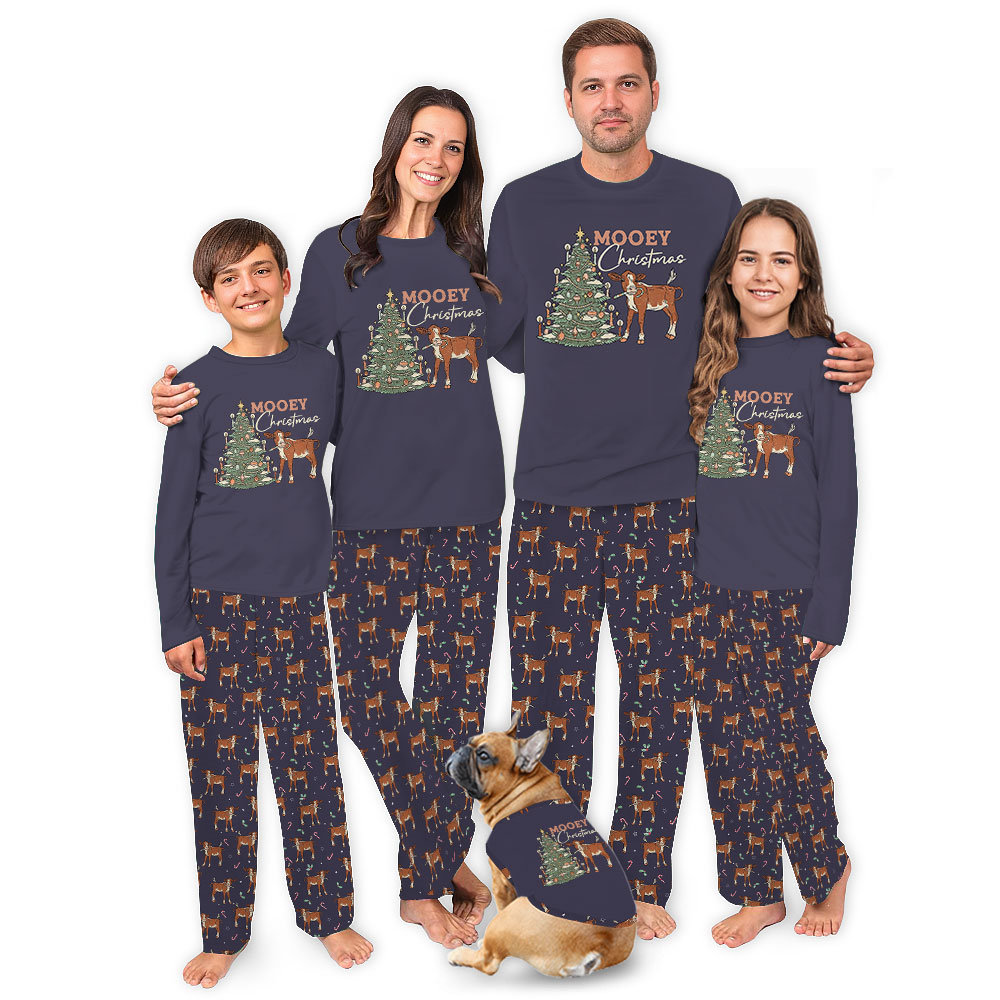 Christmas Cow Family Holiday Pajamas Christmas Cow Family Holiday Pajamas
