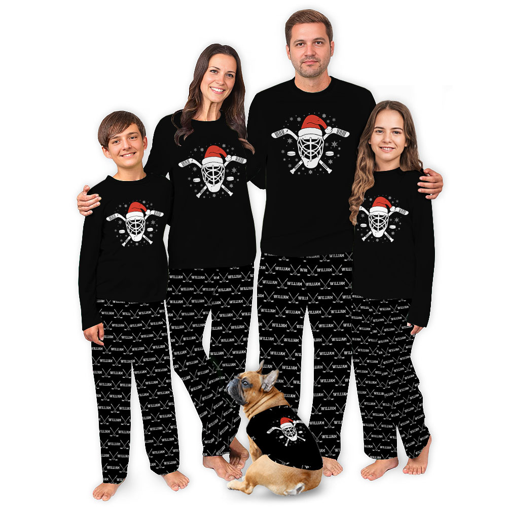 Unique Custom Name Ice Hockey Players Pajamas For Xmas