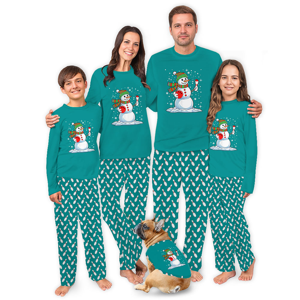 Snow Bowling Christmas Family Holiday Pajamas Snow Bowling Christmas Family Holiday Pajamas