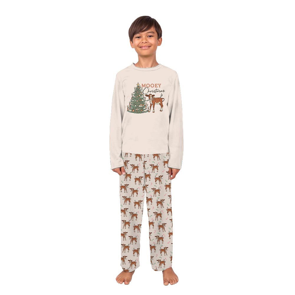 Mooey Christmas Family Matching Pajamas With Dog Mooey Christmas Family Matching Pajamas With Dog