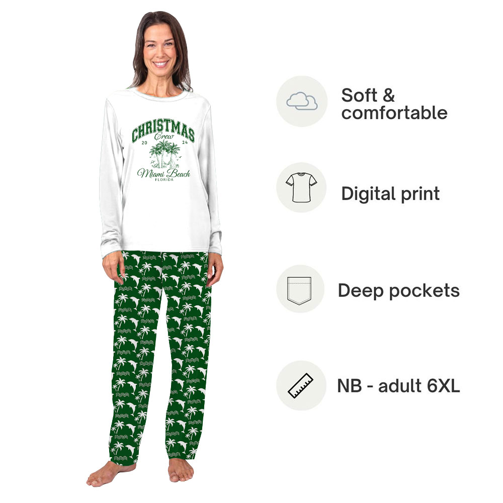 Personalized Location Florida Tropical Palm Tree Christmas Pjs For Family Personalized Location Florida Tropical Palm Tree Christmas Pjs For Family
