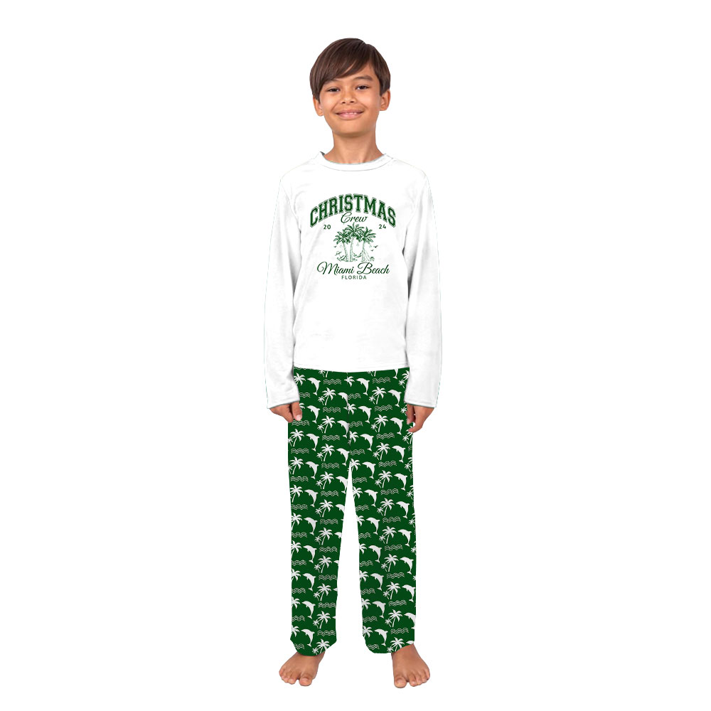 Personalized Location Florida Tropical Palm Tree Christmas Pjs For Family Personalized Location Florida Tropical Palm Tree Christmas Pjs For Family