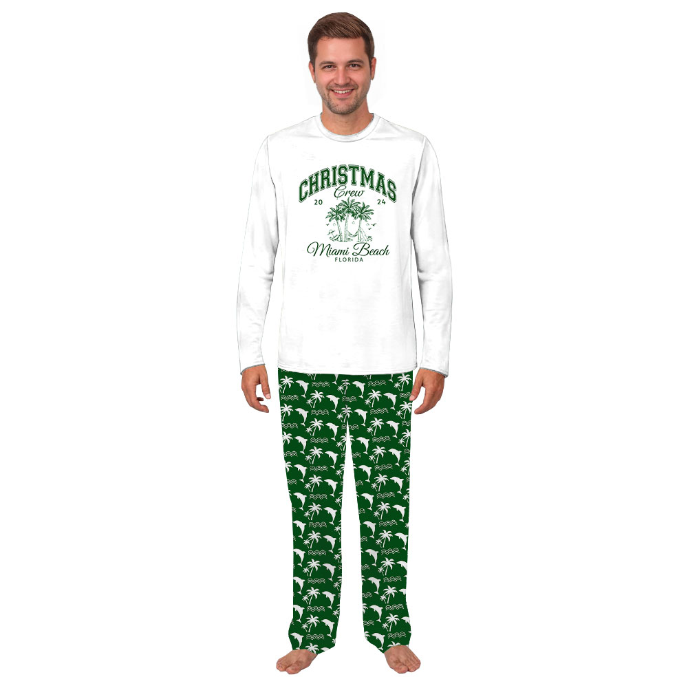 Personalized Location Florida Tropical Palm Tree Christmas Pjs For Family Personalized Location Florida Tropical Palm Tree Christmas Pjs For Family