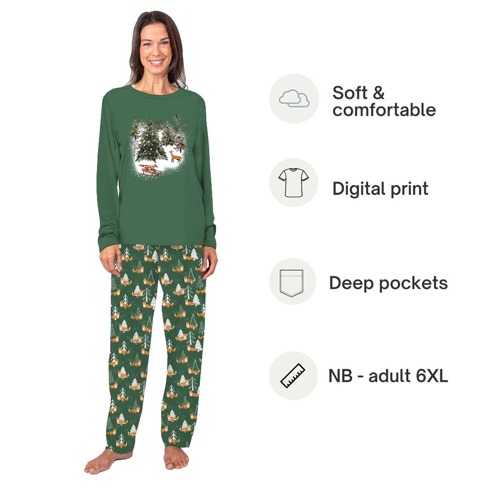 Fox Christmas Matching Dog And Owner Holiday Pajamas Fox Christmas Matching Dog And Owner Holiday Pajamas