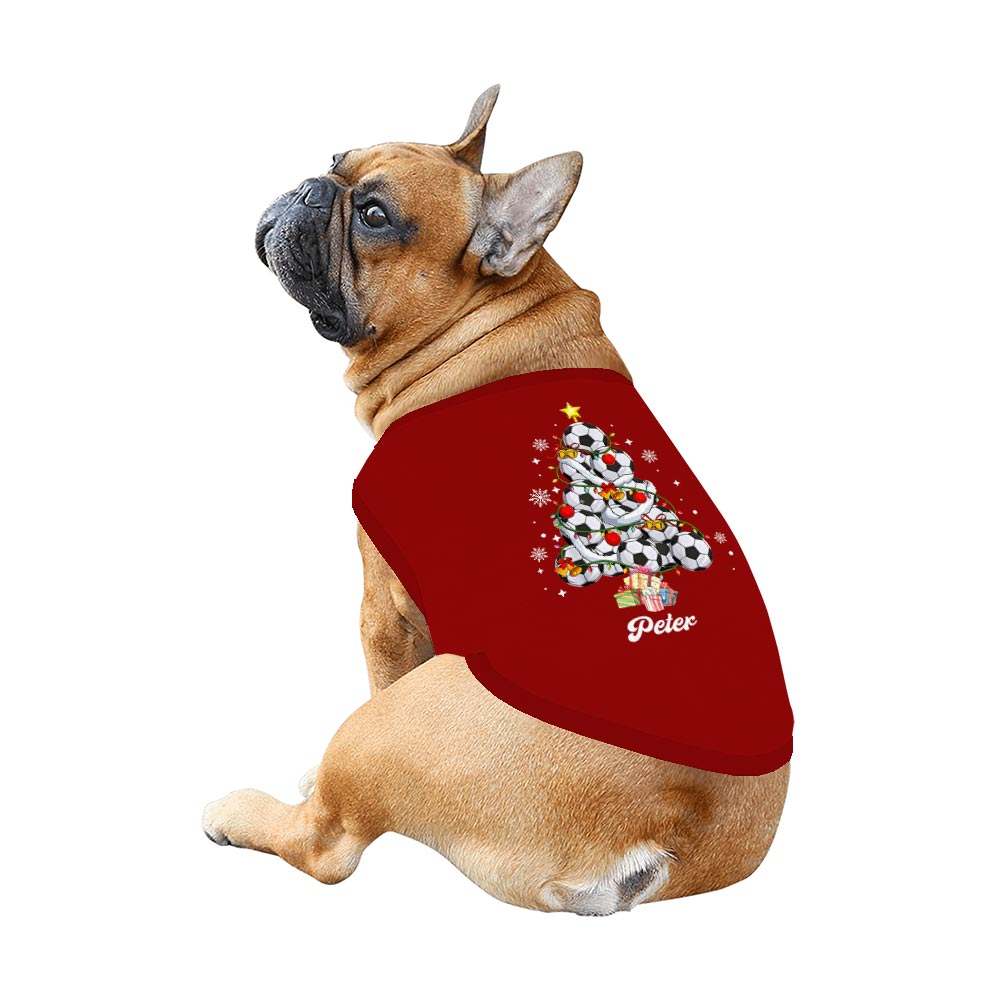 Festive Customizable Soccer Family Matching Pajamas With Dog Festive Customizable Soccer Family Matching Pajamas With Dog