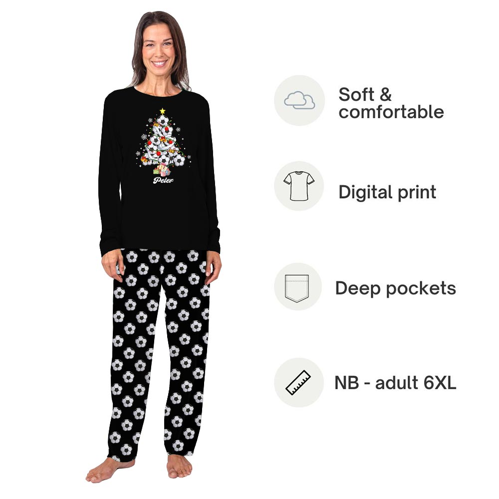 Personalized Soccer Christmas Tree Matching Dog And Owner Holiday Pajamas Personalized Soccer Christmas Tree Matching Dog And Owner Holiday Pajamas