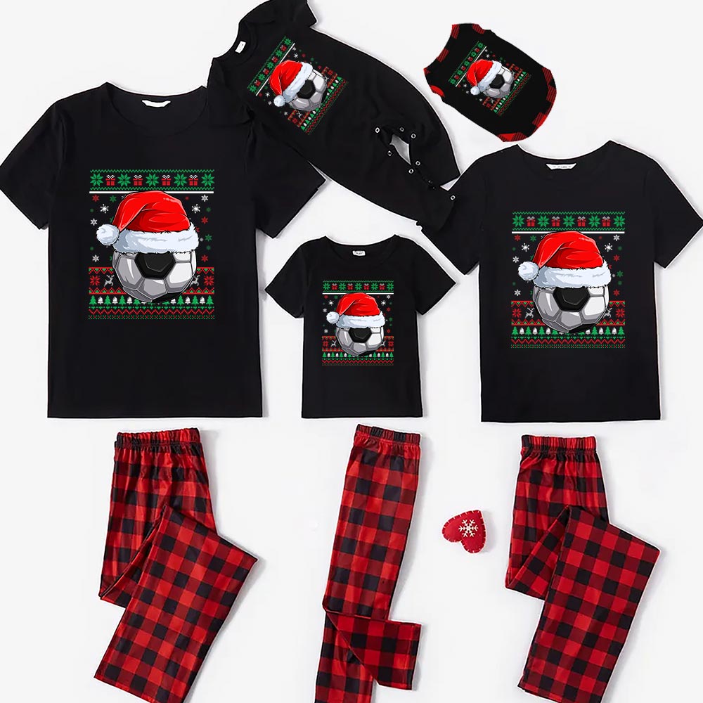 Soccer Family Matching Pajamas For Christmas Short Sleeves Soccer Family Matching Pajamas For Christmas Short Sleeves