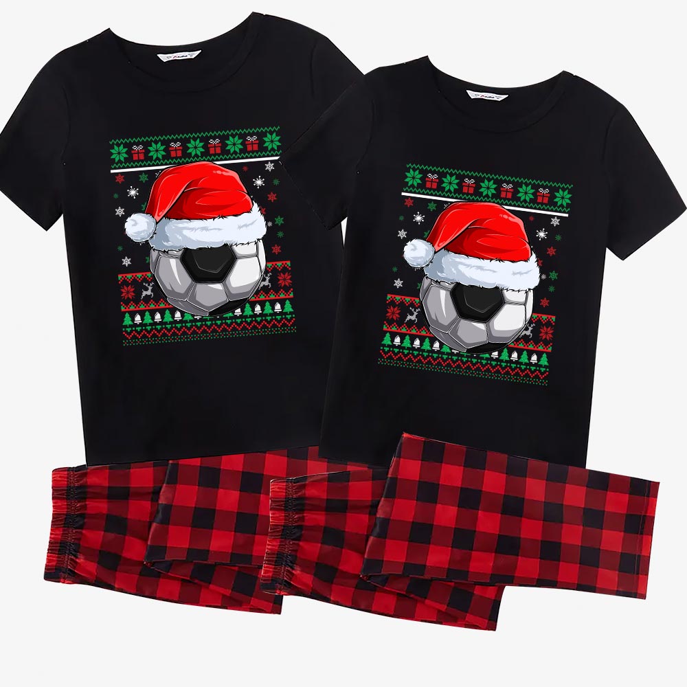 Soccer Family Matching Pajamas For Christmas Short Sleeves Soccer Family Matching Pajamas For Christmas Short Sleeves