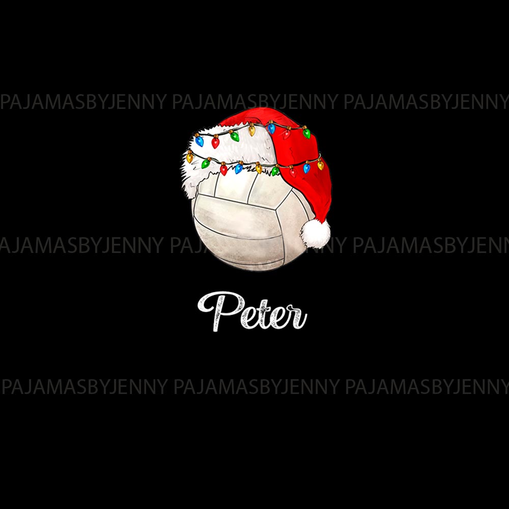 Volleyball Custom Family Name Matching Family Pajamas For Christmas