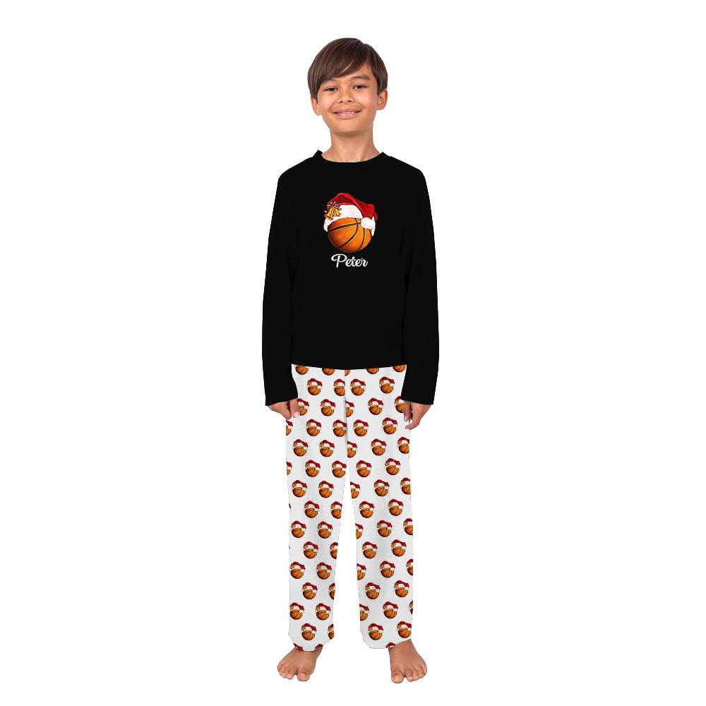 Basketball Custom Name Family Holiday Pajamas Basketball Custom Name Family Holiday Pajamas