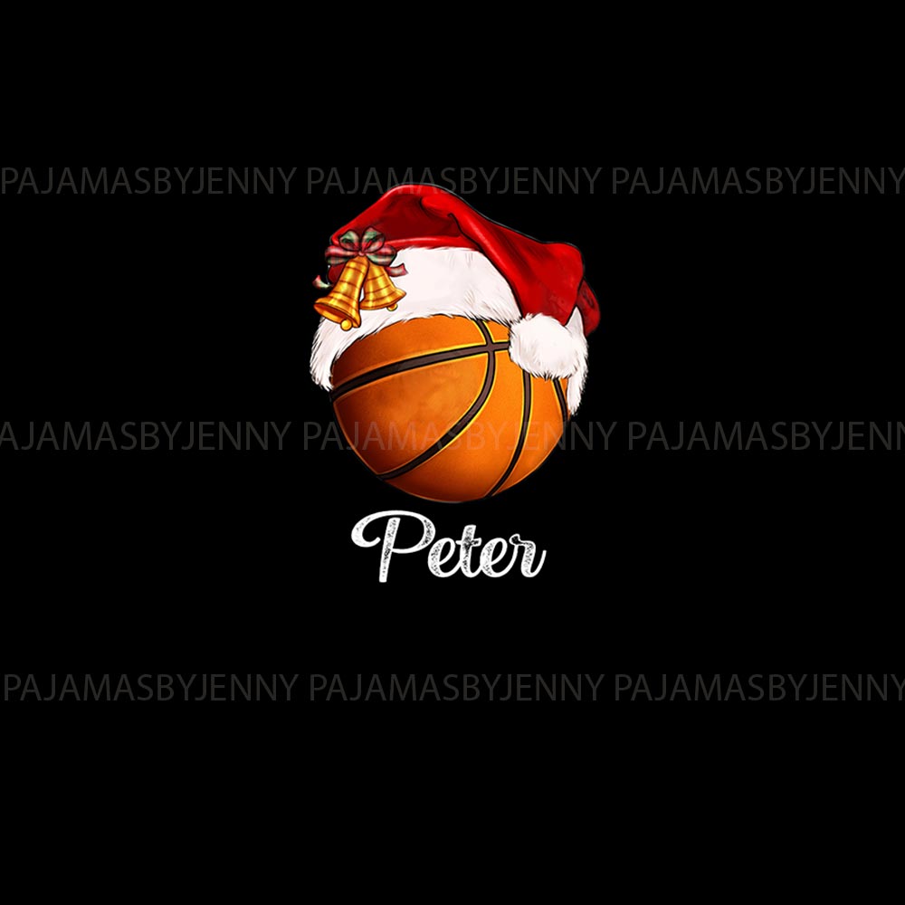 Basketball Custom Name Family Holiday Pajamas Basketball Custom Name Family Holiday Pajamas
