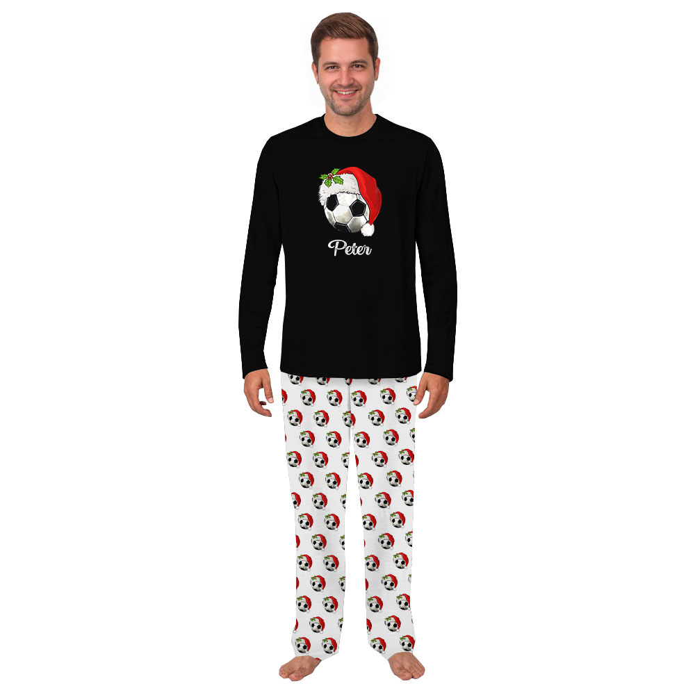 Personalized Text Soccer Matching Dog And Owner Holiday Pajamas Personalized Text Soccer Matching Dog And Owner Holiday Pajamas