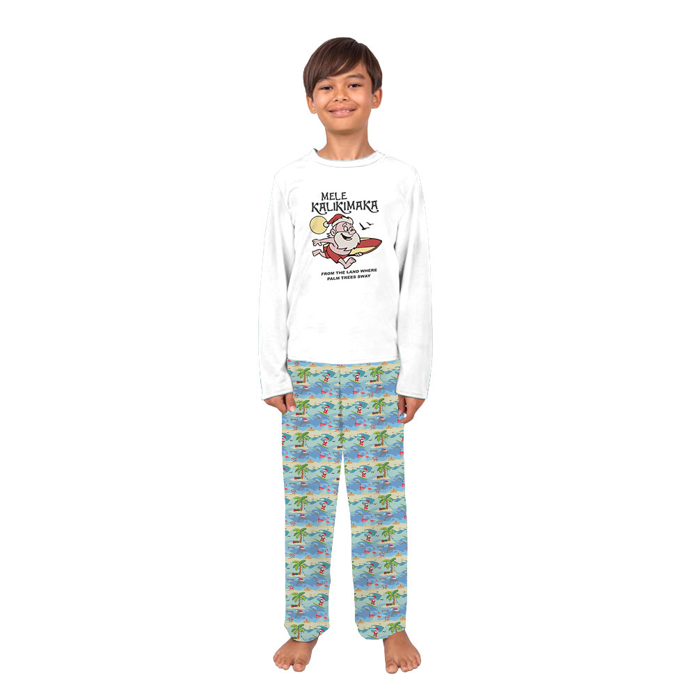 Unique Santa Beach Pajamas With Palm Tree On Them Unique Santa Beach Pajamas With Palm Tree On Them