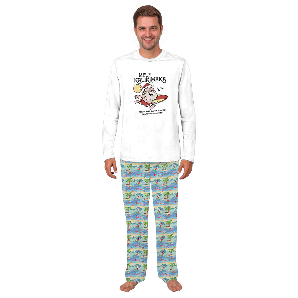 Unique Santa Beach Pajamas With Palm Tree On Them Unique Santa Beach Pajamas With Palm Tree On Them