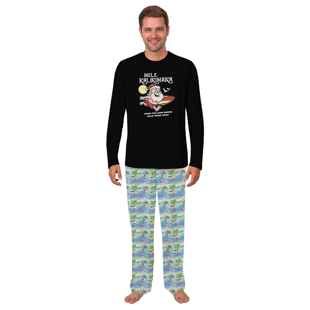 Funny Tropical Santa Pajama Sets Matching Family Funny Tropical Santa Pajama Sets Matching Family