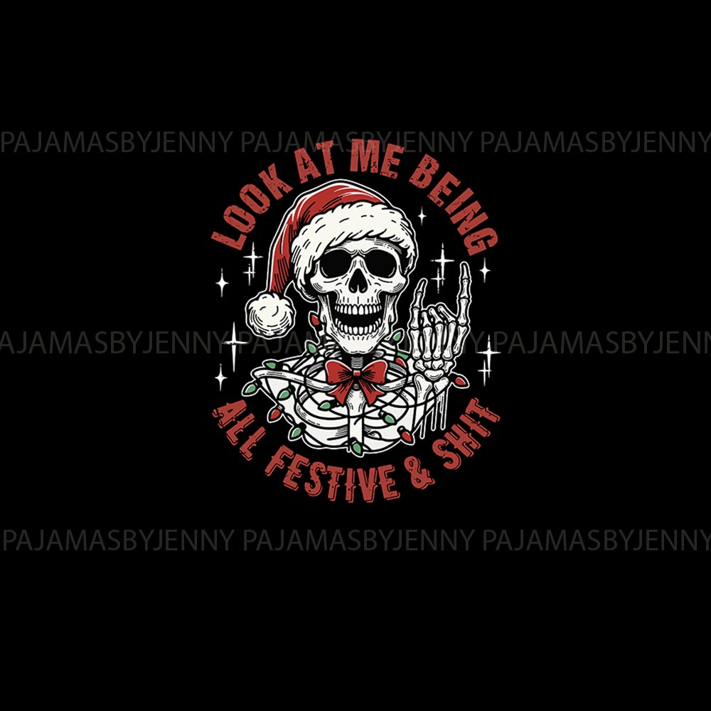 Skull Santa Claus Christmas Pajamas Tops And Pants