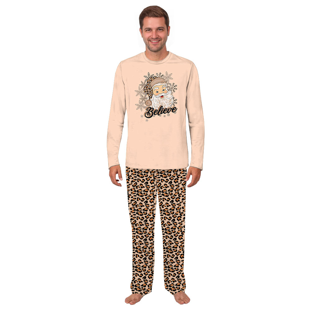 Leopard Santa Pajamas For Adults and Kids Leopard Santa Pajamas For Adults and Kids