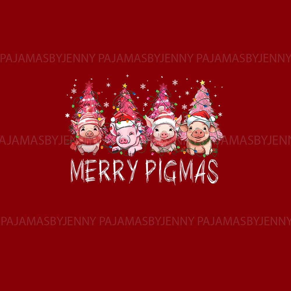 Merry Pigmas Matching Dog And Owner Holiday Pajamas Merry Pigmas Matching Dog And Owner Holiday Pajamas