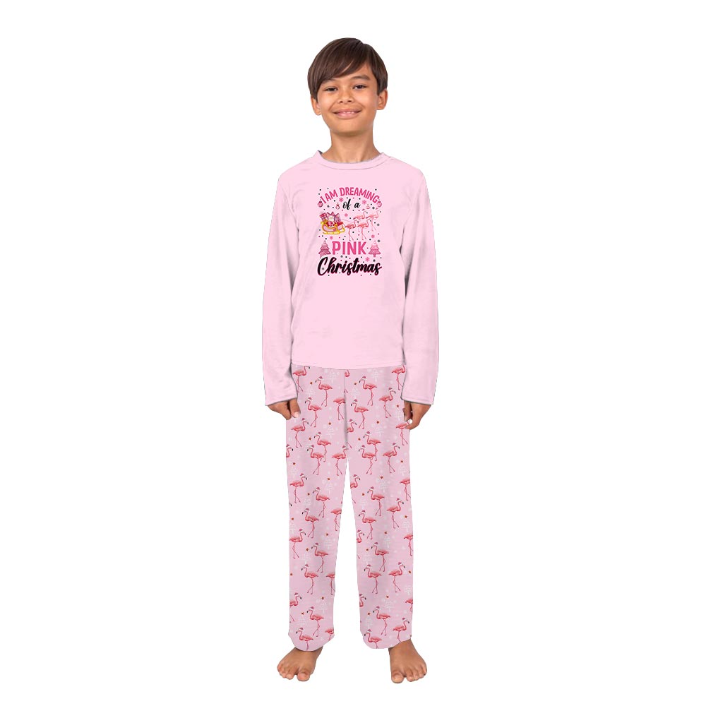 Dreaming Of A Pink Christmas Flamingo Pajamas For Adults and Kids Dreaming Of A Pink Christmas Flamingo Pajamas For Adults and Kids