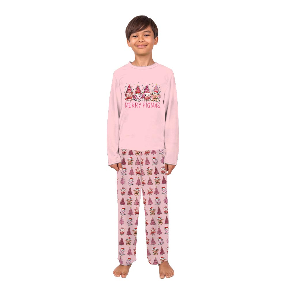 Merry Pigmas Christmas Pajamas Sets Pink Merry Pigmas Christmas Pajamas Sets Pink