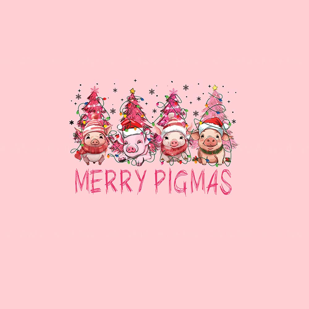 Merry Pigmas Christmas Pajamas Sets Pink Merry Pigmas Christmas Pajamas Sets Pink
