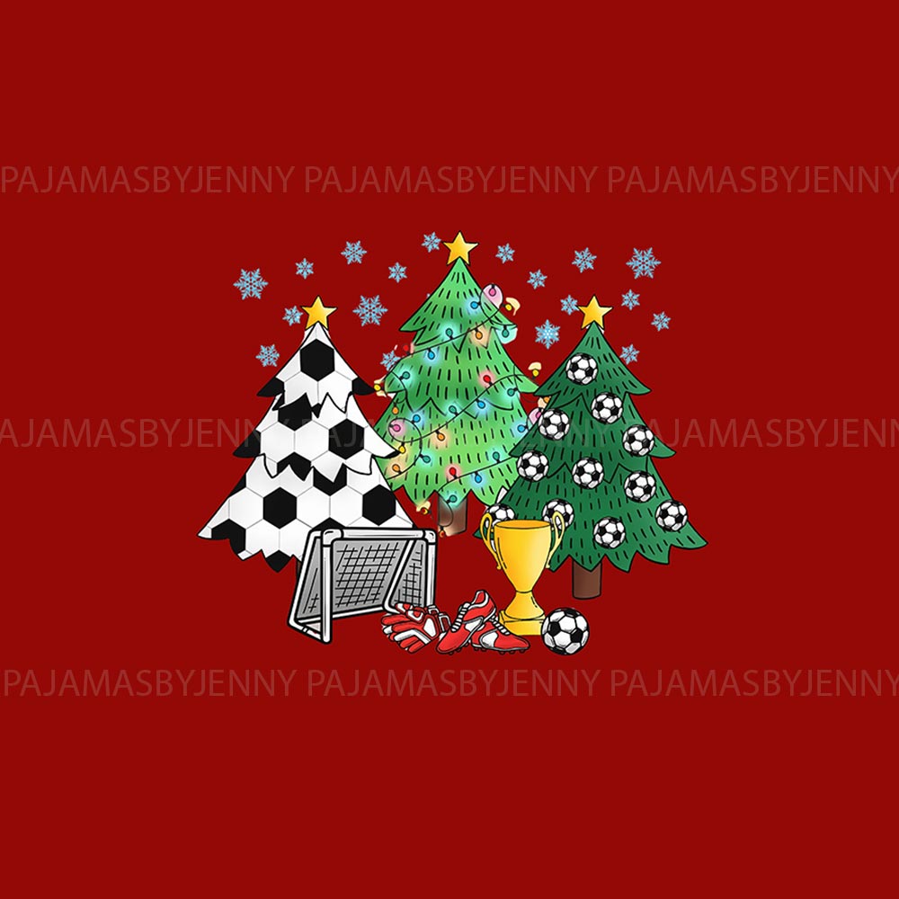 Soccer Christmas Tree Family Matching Pajamas With Dog Soccer Christmas Tree Family Matching Pajamas With Dog