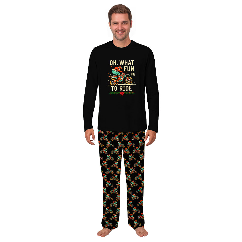 Motocross Christmas Pajamas Tops And Pants Motocross Christmas Pajamas Tops And Pants