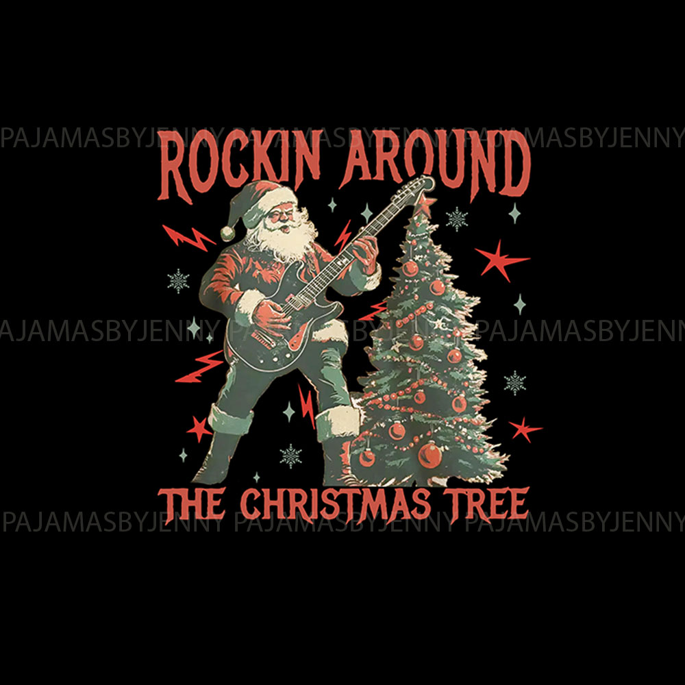 Festive Music Christmas Pajamas Rockin Around The Christmas Tree Festive Music Christmas Pajamas Rockin Around The Christmas Tree