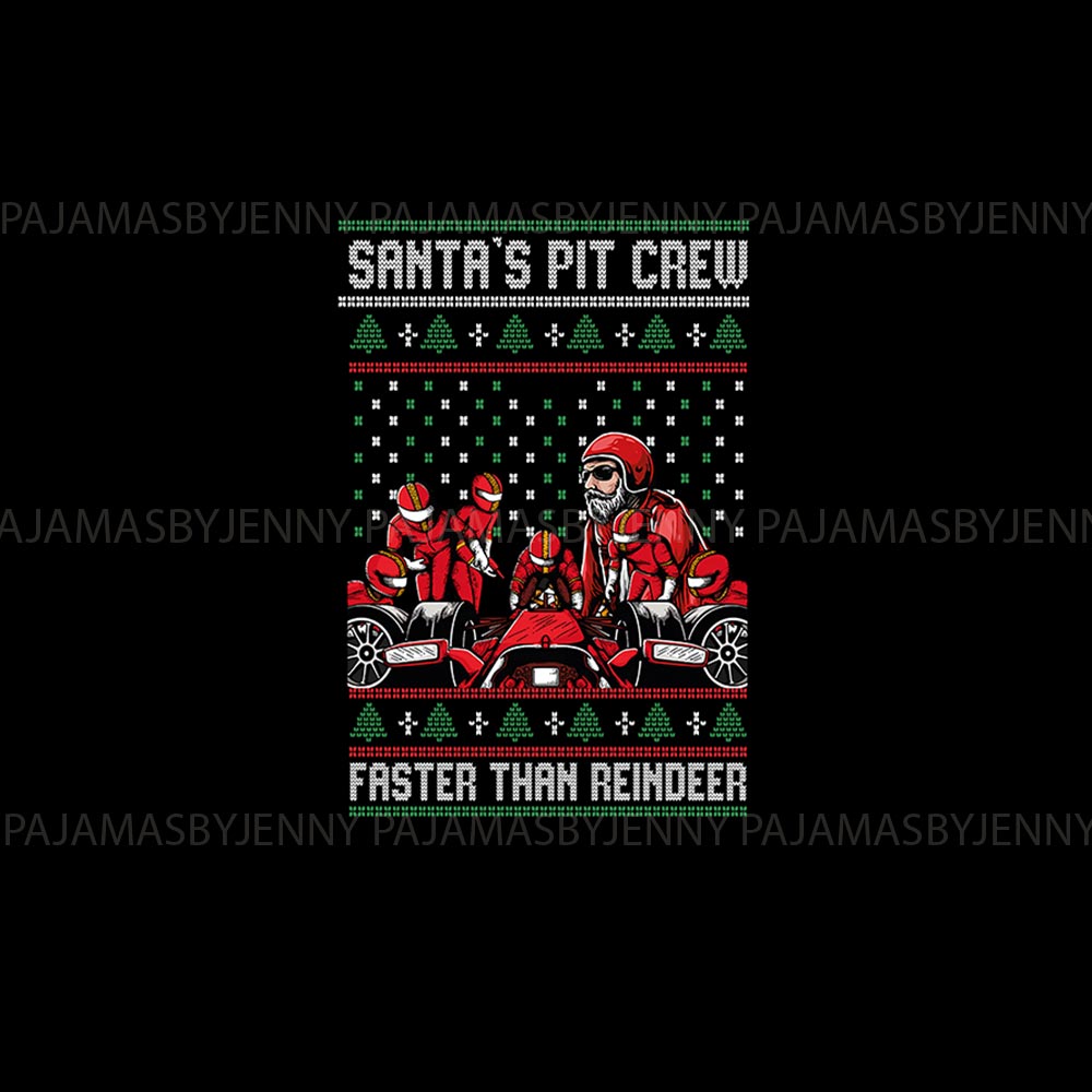 Santa Christmas Race Crew Pit Matching Dog And Owner Holiday Pajamas Santa Christmas Race Crew Pit Matching Dog And Owner Holiday Pajamas