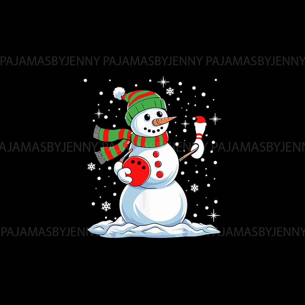 Snow Bowling Christmas Pajamas For Adults and Kids