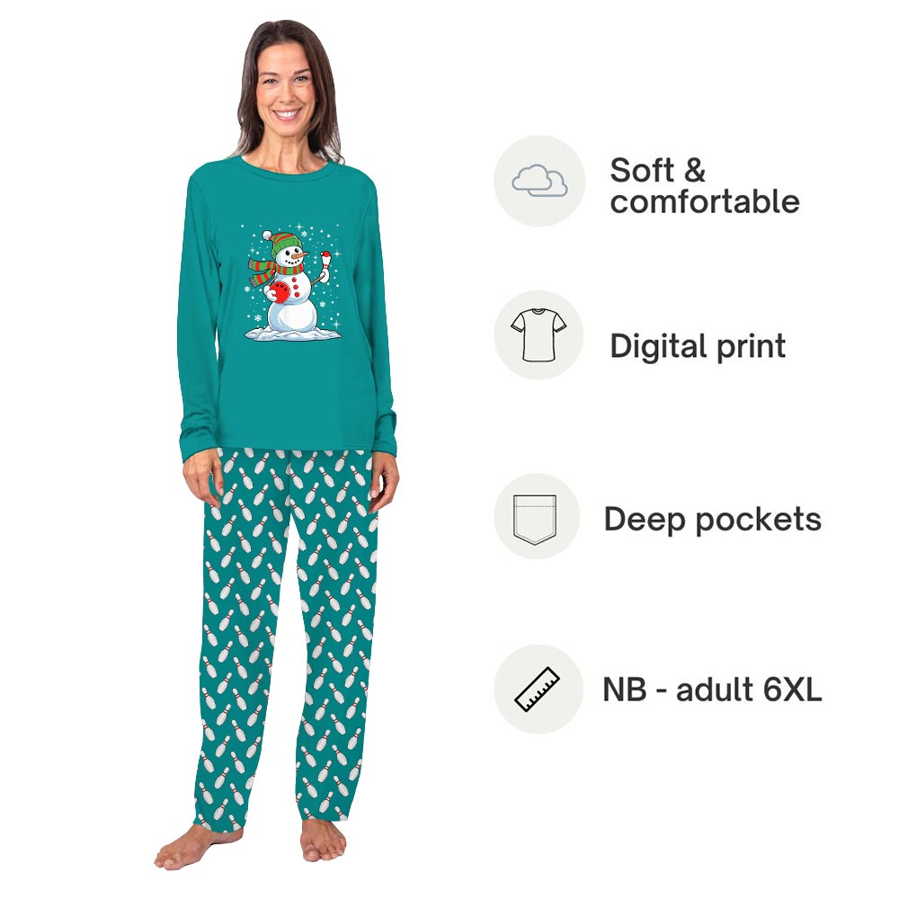 Snow Bowling Christmas Family Holiday Pajamas Snow Bowling Christmas Family Holiday Pajamas