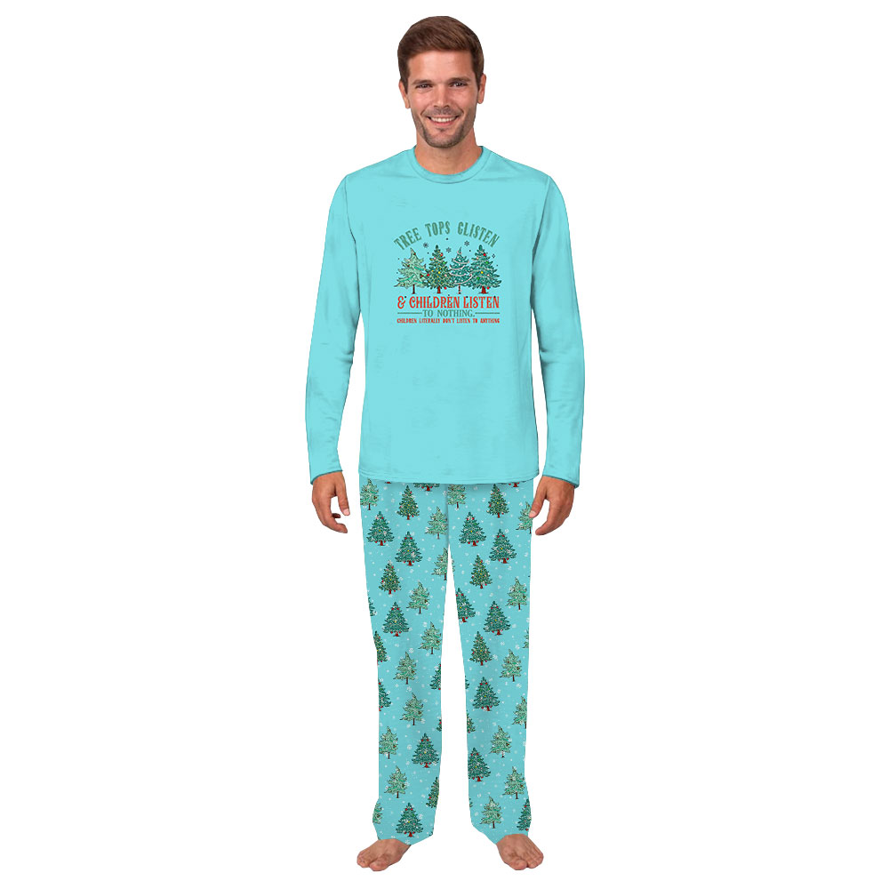 Unique Light Blue Matching Family Pajamas For Christmas Unique Light Blue Matching Family Pajamas For Christmas