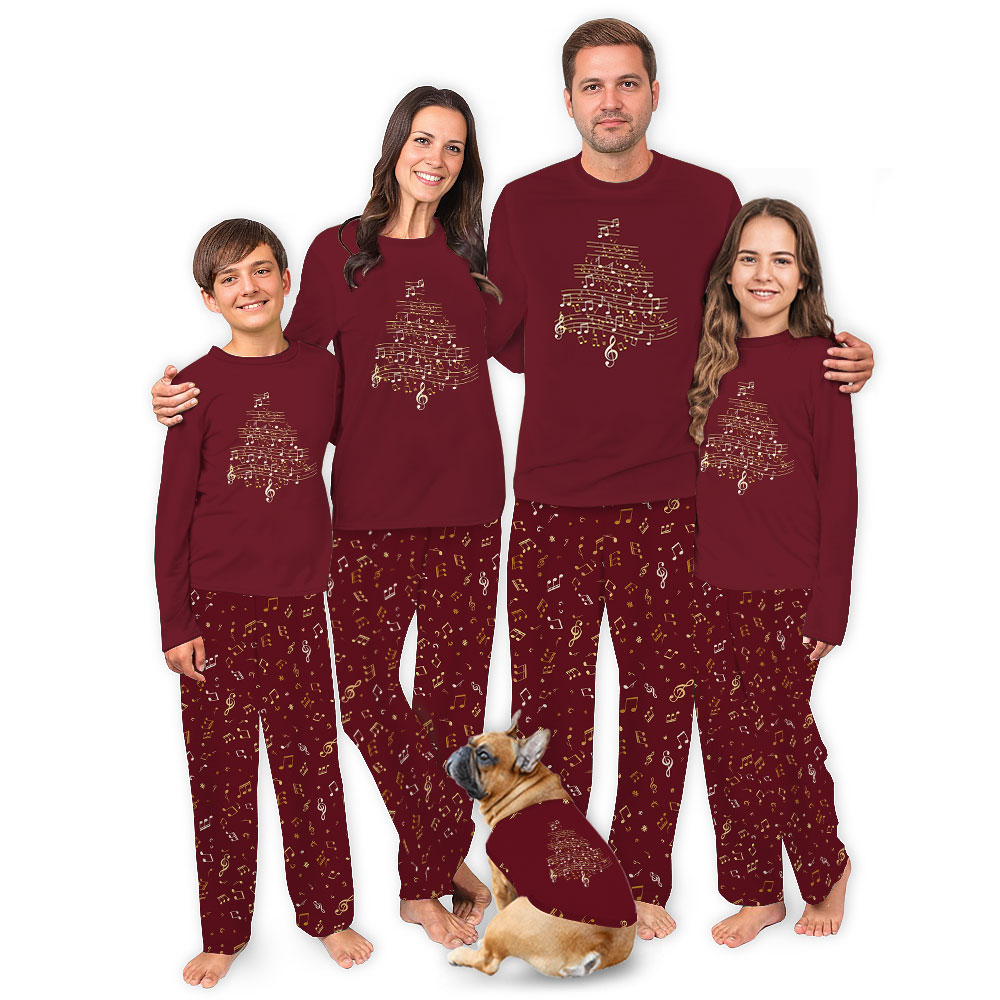 Festive Music Note Pajamas Sets For Christmas Festive Music Note Pajamas Sets For Christmas