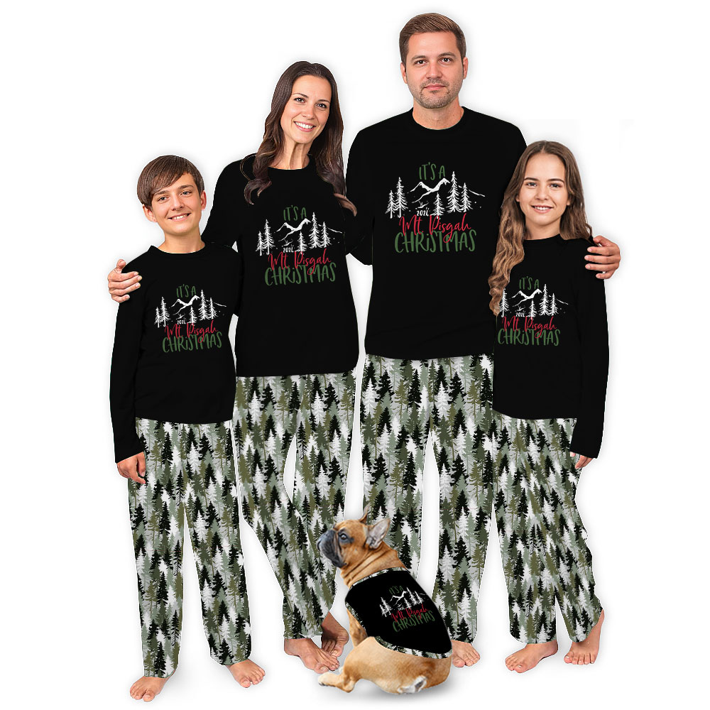 Mountain Christmas Pajamas With Personalized Name Family Christmas PJs Mountain Christmas Pajamas With Personalized Name Family Christmas PJs