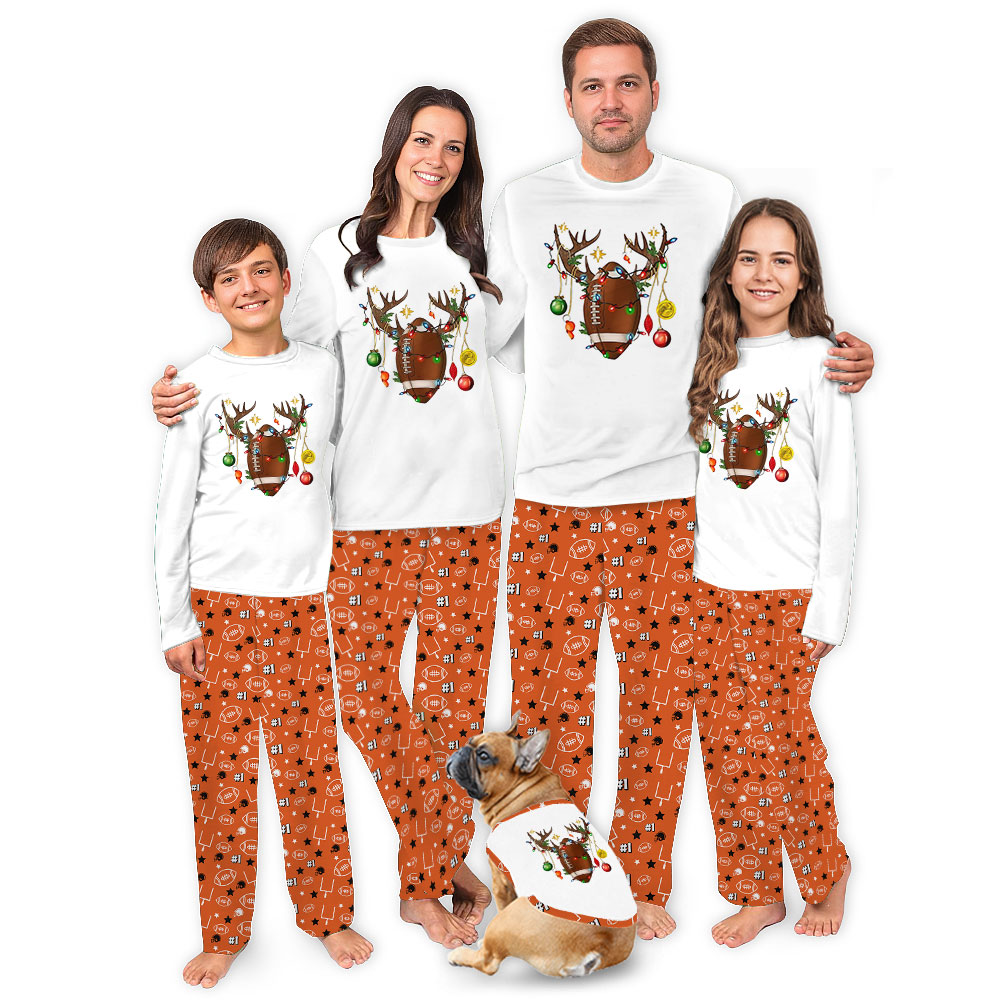 Family Football Christmas Pajama Sets Family Football Christmas Pajama Sets