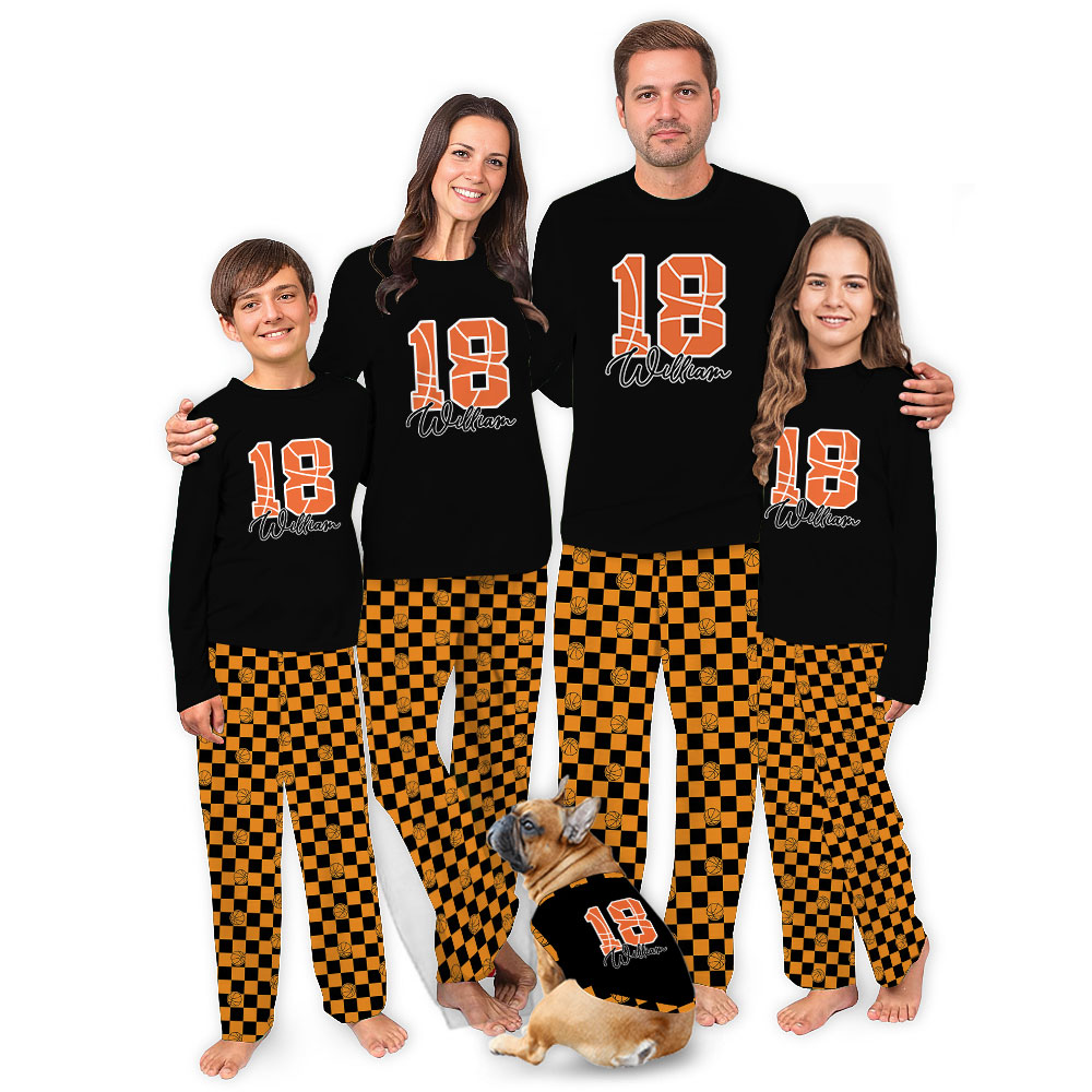 Basketball Lover Pajamas Personalized Name And Number Basketball Lover Pajamas Personalized Name And Number