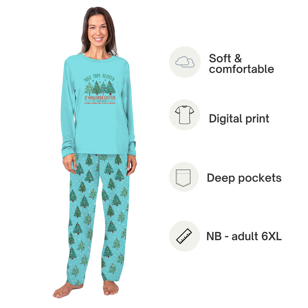 Unique Light Blue Matching Family Pajamas For Christmas Unique Light Blue Matching Family Pajamas For Christmas