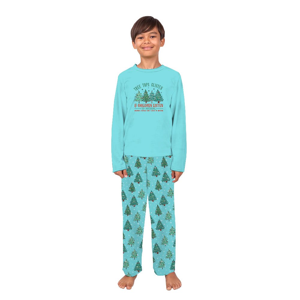 Unique Light Blue Matching Family Pajamas For Christmas Unique Light Blue Matching Family Pajamas For Christmas