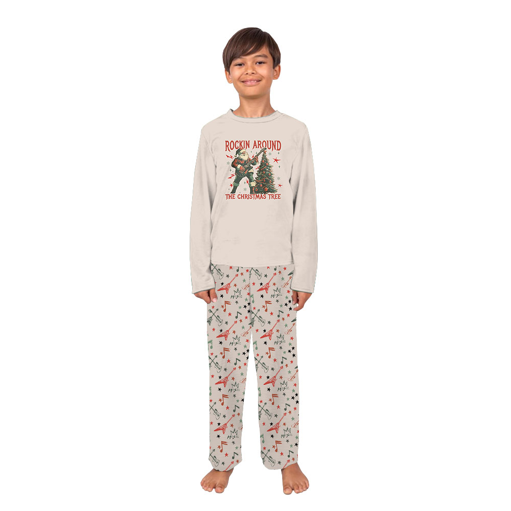 Festive Christmas Guitar Pajamas For Men Women Festive Christmas Guitar Pajamas For Men Women
