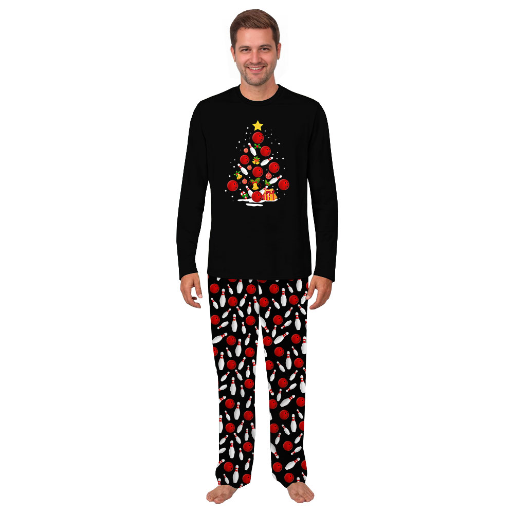 Bowling Christmas Tree Pajamas For Sport Lovers Bowling Christmas Tree Pajamas For Sport Lovers