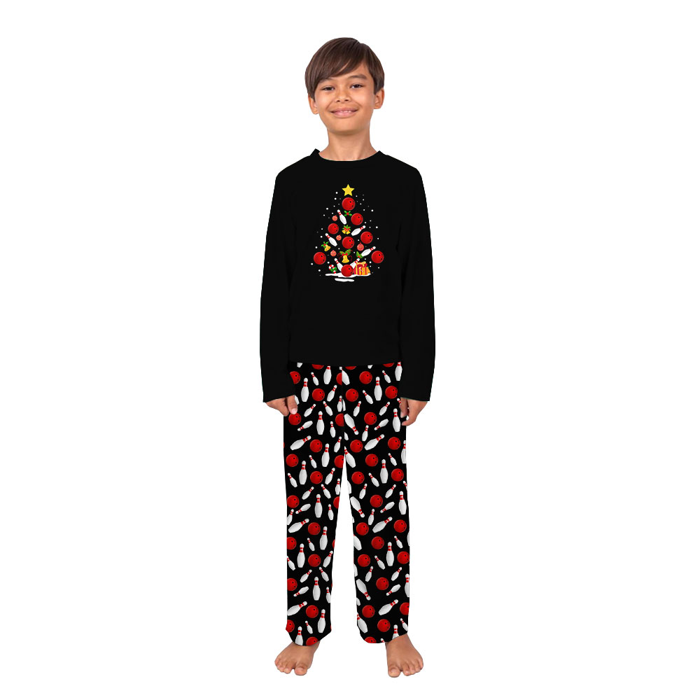 Bowling Christmas Tree Pajamas For Sport Lovers Bowling Christmas Tree Pajamas For Sport Lovers