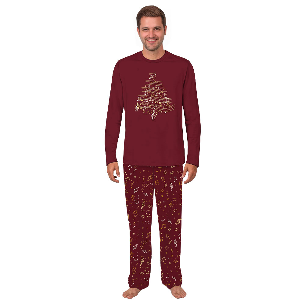 Festive Music Note Pajamas Sets For Christmas Festive Music Note Pajamas Sets For Christmas