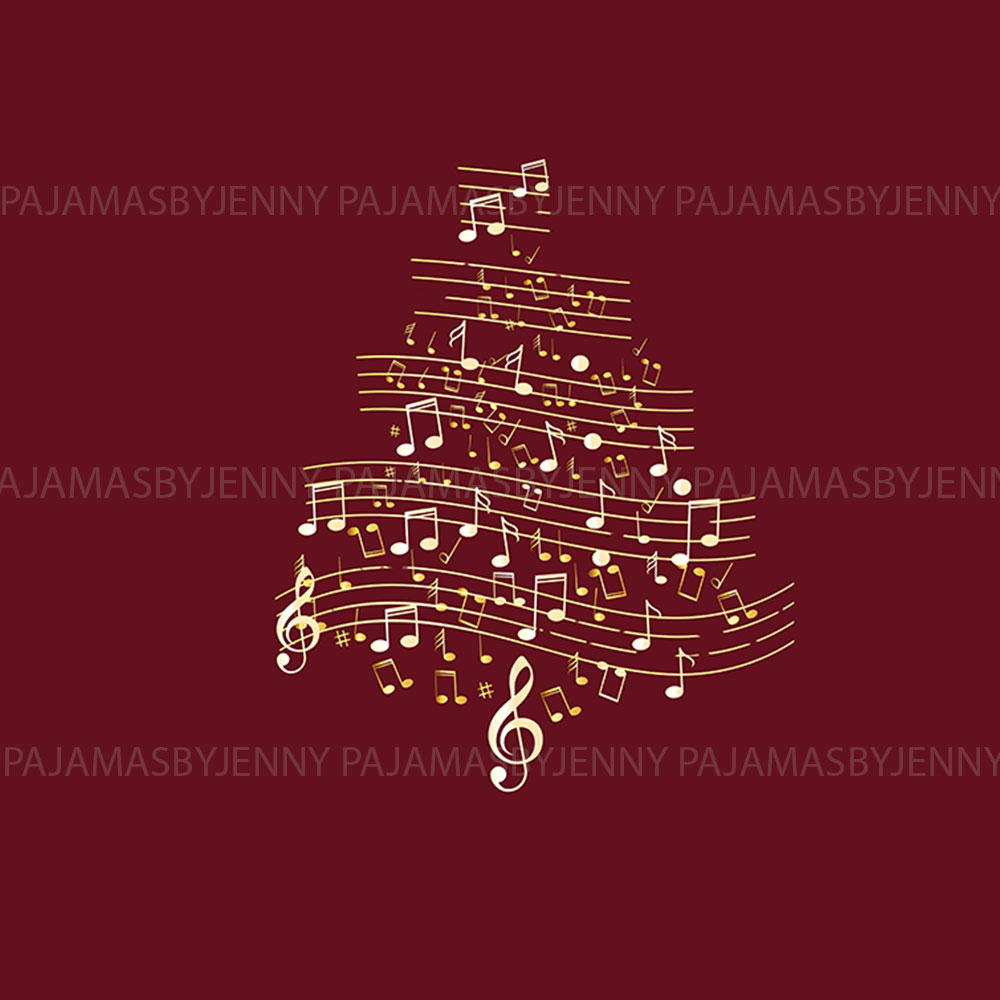 Festive Music Note Pajamas Sets For Christmas Festive Music Note Pajamas Sets For Christmas